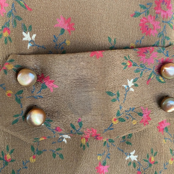 Antique Floral Silk Blouse Edwardian Lace S Delicate As Is - Picture 3 of 11